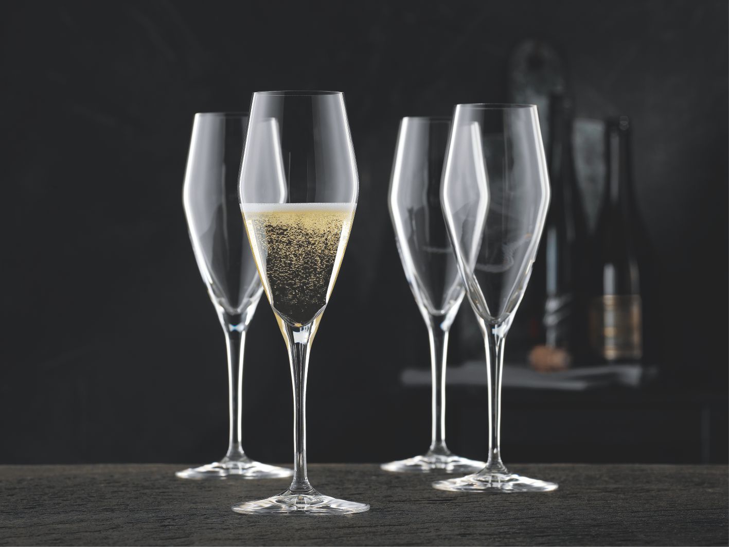 Nachtmann ViNova Champagnerglas mit Gravur zur Hochzeit